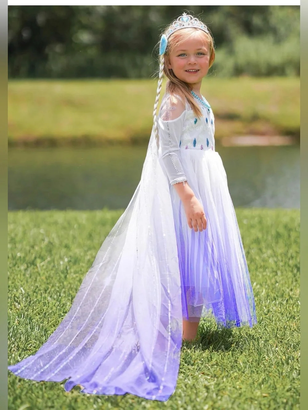Girls Princess Costumes Snow Queen Princess Fancy Dress Up Clothes